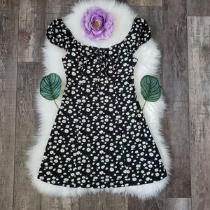 🐱🌼🐞Black Daisy Dress